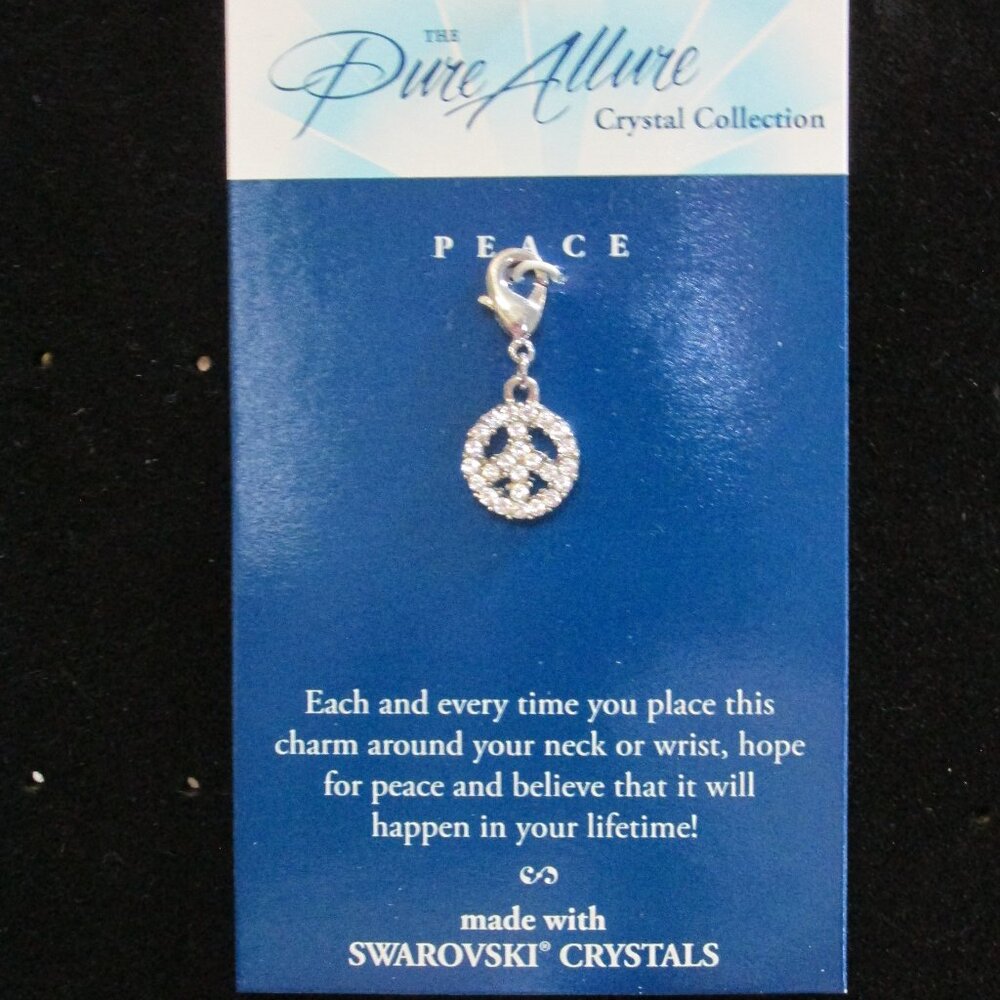 Swarovski Crystals - Pure Allure Wishing Charms Crystal Collection "PEACE"
